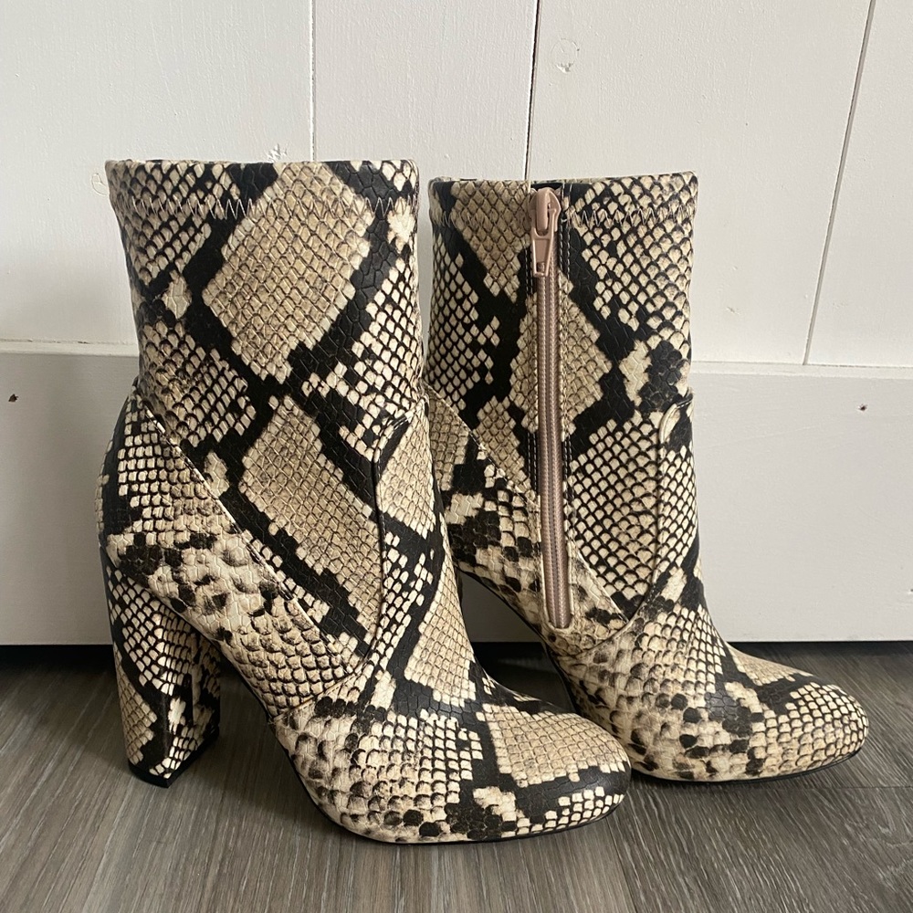Call It Spring Vegan Snakeprint Booties